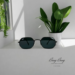 Ray-Ban RB3556N – Lunettes de soleil Octogonales Noir & Verres Foncés
