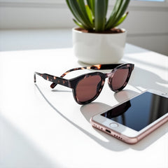 Lunettes écaille foncée – Verres marron