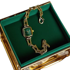 Montre Femme Dorée – Cadran Vert – IEKE