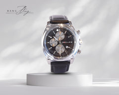 ⏱️ Chronographe Élégance Cuir noir