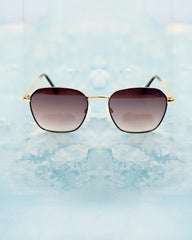 Monture dorée & verres marron dégradés