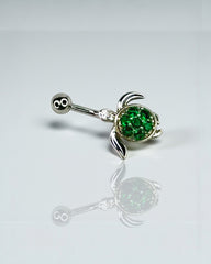 Piercing Nombril Tortue Émeraude