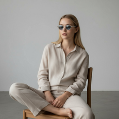 Style Rond Transparent & Bleu