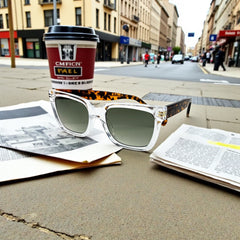Monture transparente & branches écaille