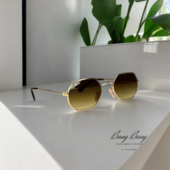 Ray-Ban RB3556N Octogonal– Lunettes de soleil Doré & Verres Dégradés