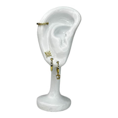 Pack Piercings Dorés – Fleur & Élégance Cristalline ✨