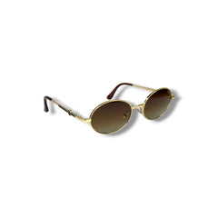 Lunettes de Soleil Homme Oval – Gold Brown Prestige