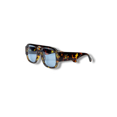 Lunettes de Soleil Homme Oversized – Tortoise Ice Blue Edition