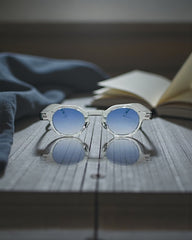 ✨ “Reflet d’hiver –Lunette givrée en bleu clair” ✨