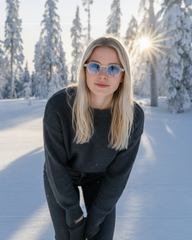 ✨ “Reflet d’hiver –Lunette givrée en bleu clair” ✨