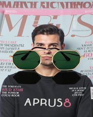 Octogonales Gold & Verres Verts