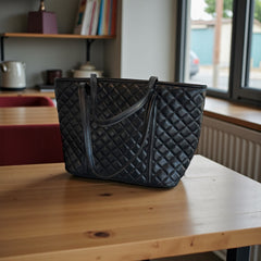 Cabas Noir Matelassé