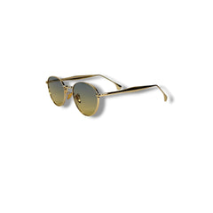 Lunettes de Soleil Unisexe Round-Oval – Olive Gold Gradient Edition