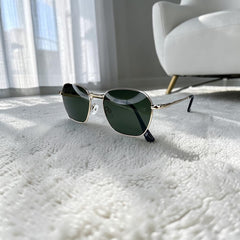 Lunettes Hexagonales Vert G15 Homme