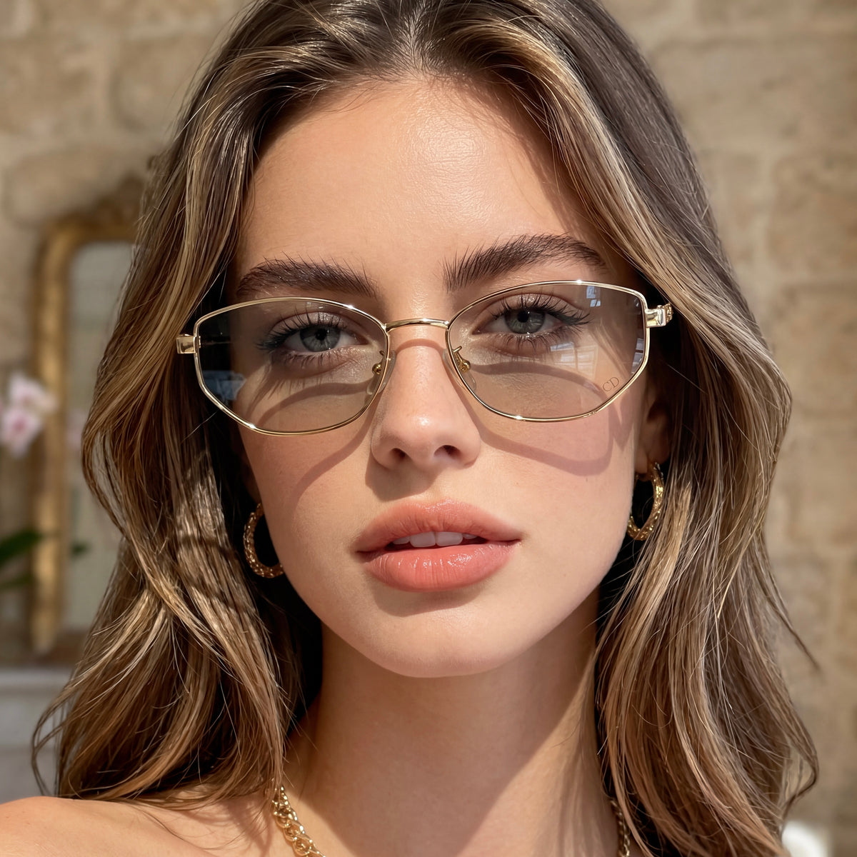 Champagne Glow UV400 – Lunettes Femme