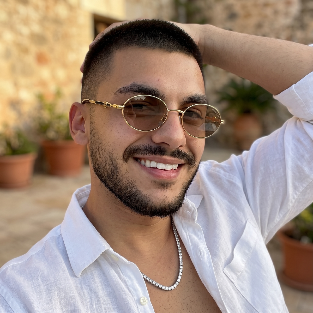 Lunettes de Soleil Homme Oval – Golden Sand Edition