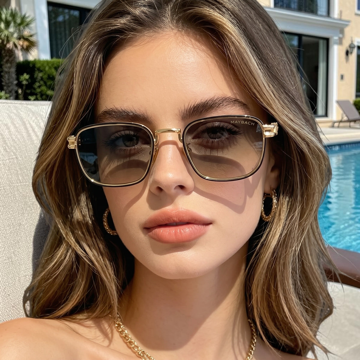 Lunettes Femme UV400 – Caramel Gold