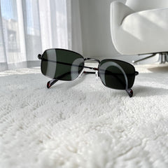 Lunettes de Soleil Femme - Forme Rectangulaire Vert Olive