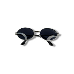 Lunettes de Soleil Unisexe Oval – Black Silver Edition