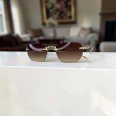 Lunettes Unisexe Marron Dégradé