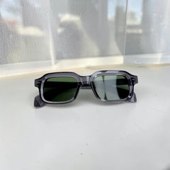 Lunettes carrées gris foncé vert 💚