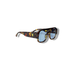 Lunettes de Soleil Femme Oversized – Tortoise Ice Blue Edition