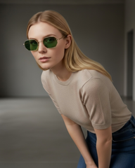 Green Shades Gold Frame