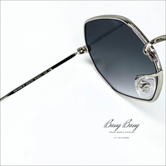 Ray-Ban RB3556N 001/3F – Lunettes de soleil Octogonale Silver & Dégradé