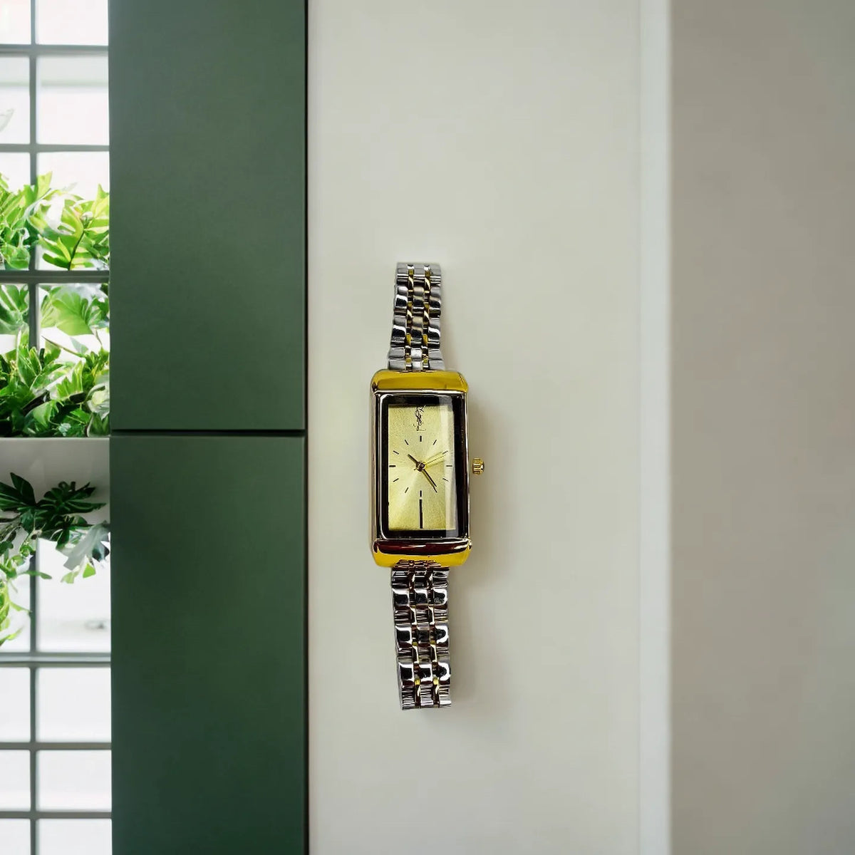 Montre Rectangulaire Bicolore