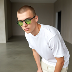 Monture Noire & Verres Green Vision