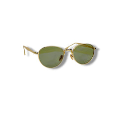 Lunettes de Soleil Unisexe Round Cat-Eye – Olive Gold