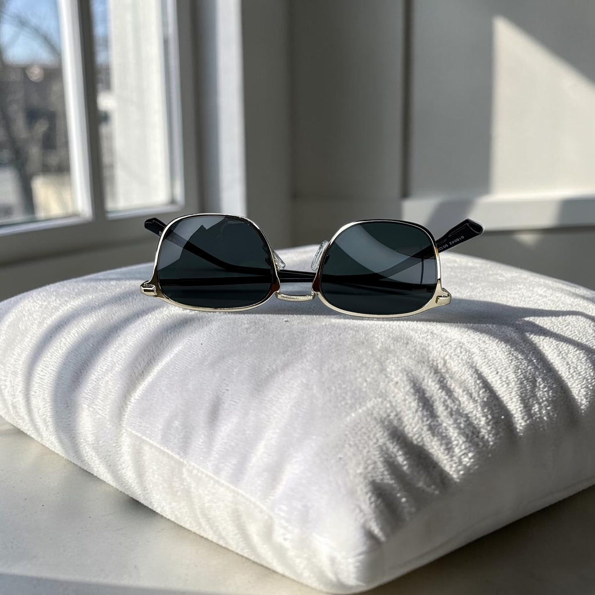 Lunettes “Iconic” - Rectangulaires Unisexe Noir & Or