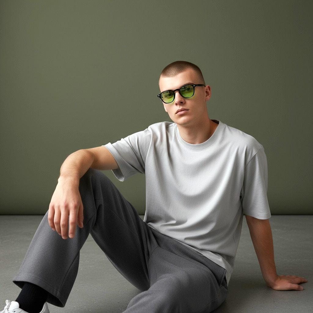 Monture Noire & Verres Green Vision