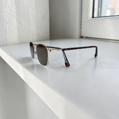 Lunettes Homme Marron & Doré – Rectangulaire
