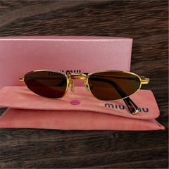Lunettes de soleil femme – Miu Miu MUAS25 Doré & Marron