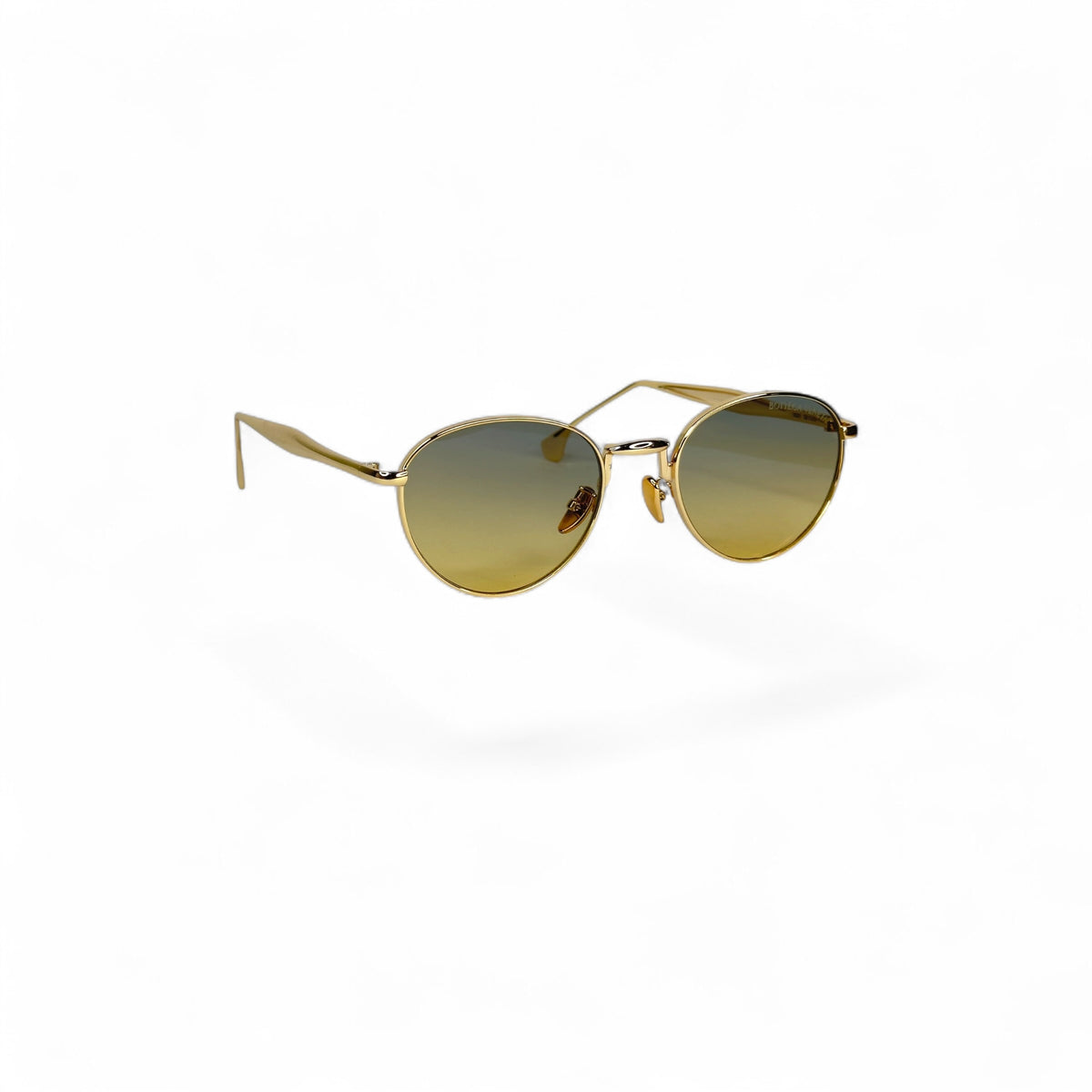 Lunettes de Soleil Unisexe Round-Oval – Olive Gold Gradient Edition