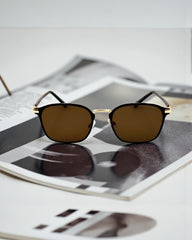 Monture écaille & verres bruns