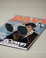 Octogonales Gold & Verres Noirs