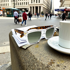 Monture transparente & branches écaille