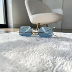 Lunettes Unisexe Bleu Dégradé