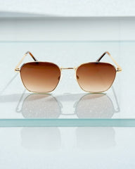 Monture dorée & verres bruns dégradés