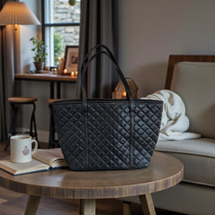 Cabas Noir Matelassé