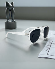 Lunettes Transparentes Verres Noirs