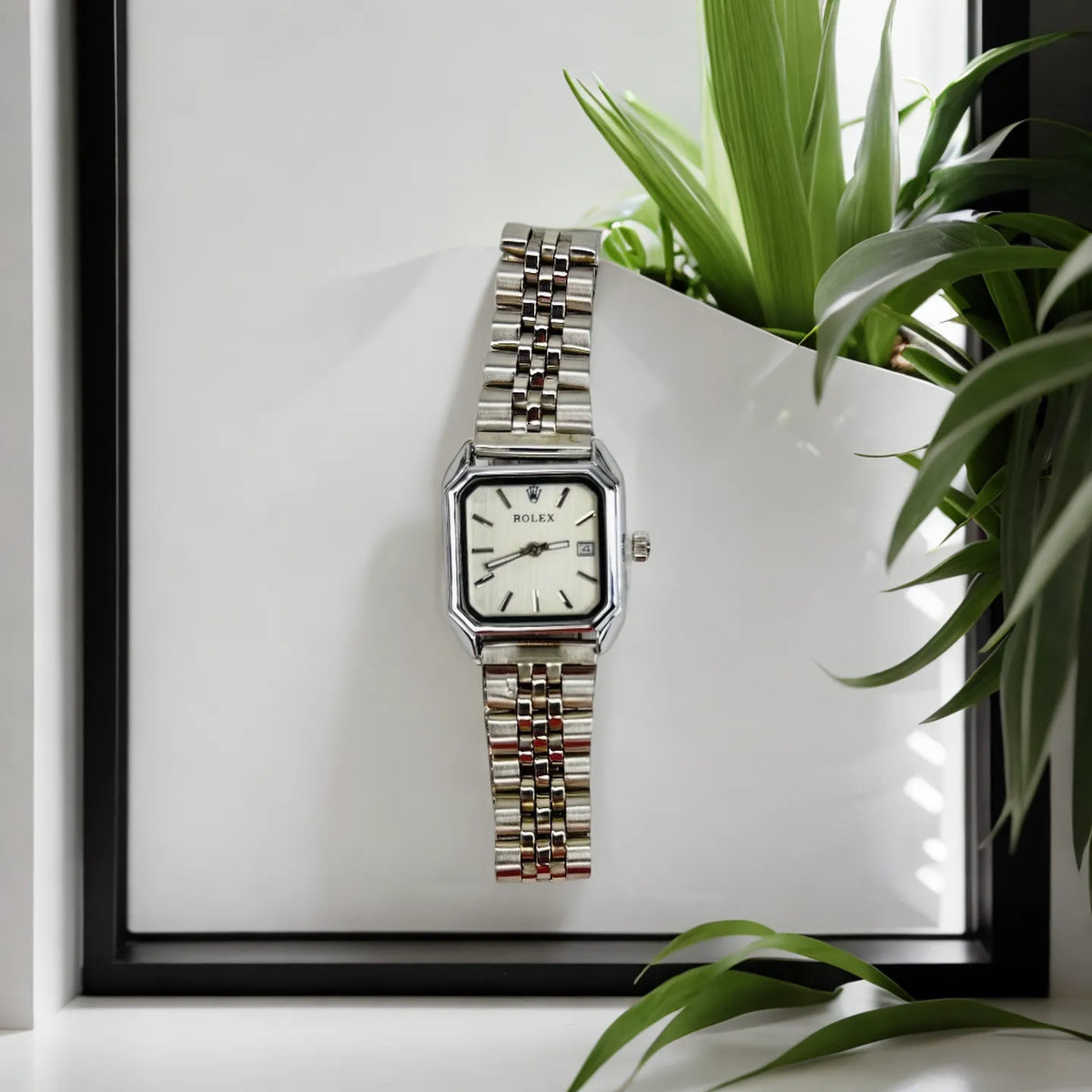 Montre Rolex Carrée – Acier & Or