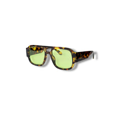Lunettes de Soleil Unisexe Oversized – Tortoise Olive Green Edition