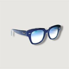 Lunettes de soleil bleues unisexes – Verres dégradés