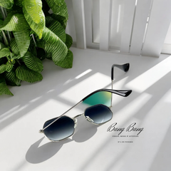 Ray-Ban RB3556N 001/3F – Lunettes de soleil Octogonale Silver & Dégradé