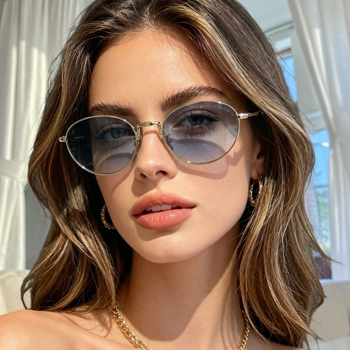 Lunettes Femme Round Cat-Eye – Silver Blue Edition