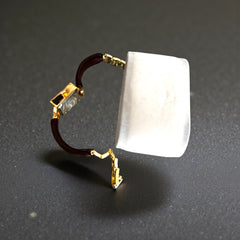 Montre Femme Chic Dorée | Bracelet Marron