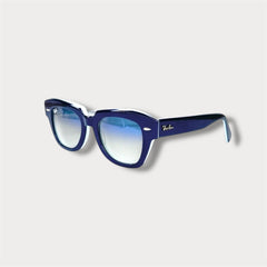Lunettes de soleil bleues unisexes – Verres dégradés